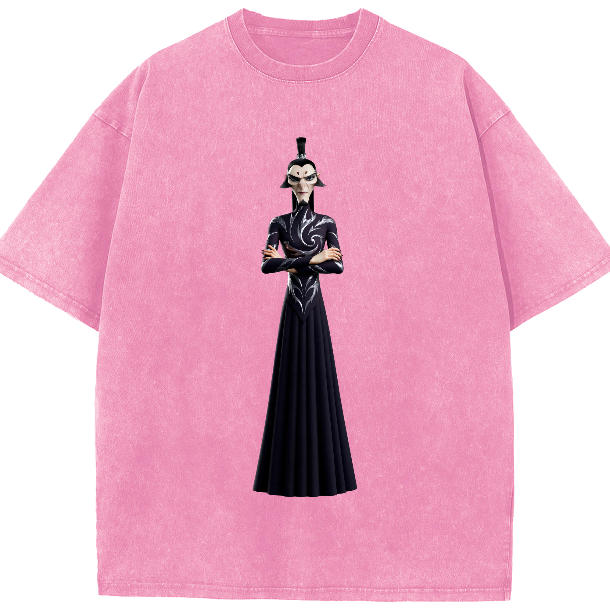 （画像用） Ne Zha 2 ナタ 魔童の大暴れ 綿100% ヴィンテージ風 半袖Tシャツ（フロントプリント）